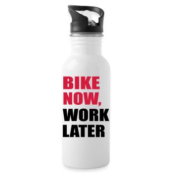 motorcycle - Water bottle with straw - white - Right