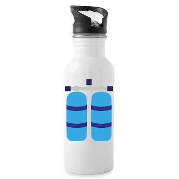 tanks - Water bottle with straw - white - Right