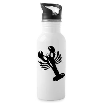 Hummer - Trinkflasche mit integriertem Trinkhalm - Weiß - Rechts