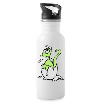 Bébé Dinosaure - Gourde avec paille intégrée - blanc - Droite