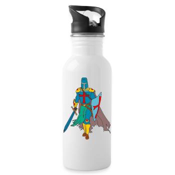 Ritter - Trinkflasche mit integriertem Trinkhalm - Weiß - Rechts