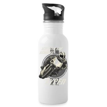 MD - Ich steh auf Schräge Typen - Supersport - Trinkflasche mit integriertem Trinkhalm - Weiß - Rechts