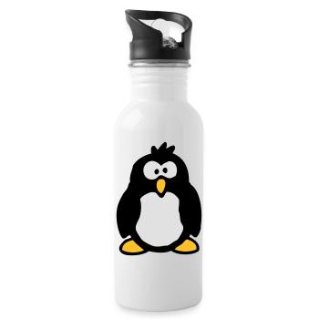 little_penguin - Gourde avec paille intégrée - blanc - Droite