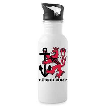 Duesseldorf Dusseldorf Düsseldorf loewe sailor - Water bottle with straw - white - Right