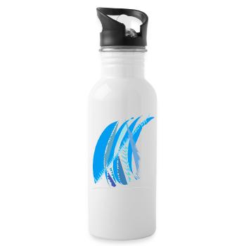 Line color - Trinkflasche mit integriertem Trinkhalm - Weiß - Rechts