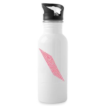 Line color - Trinkflasche mit integriertem Trinkhalm - Weiß - Rechts
