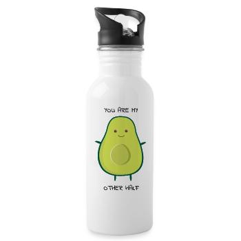 Partenaire Chemise Avocat Partie 2 - Gourde avec paille intégrée - blanc - Droite