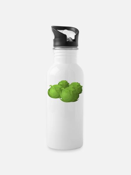 salade - Gourde avec paille intégrée - blanc