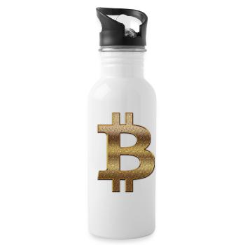 Bitcoin - Gourde avec paille intégrée - blanc - Droite