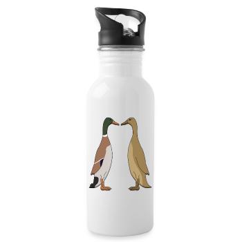 Canard - Gourde avec paille intégrée - blanc - Droite