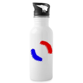 firefighter from France - Water bottle with straw - white - Right