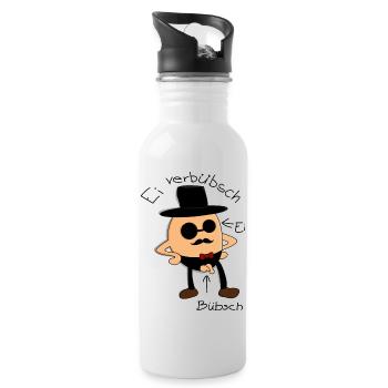 Hipster Lover Sexy Cool Valet en Saxe Cadeau - Gourde avec paille intégrée - blanc - Droite