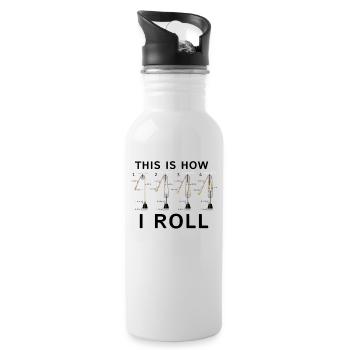 This Is How I Roll Physik Nerd Shirt - Trinkflasche mit integriertem Trinkhalm - Weiß - Rechts