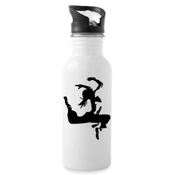 SPORT - Trinkflasche mit integriertem Trinkhalm - Weiß - Rechts