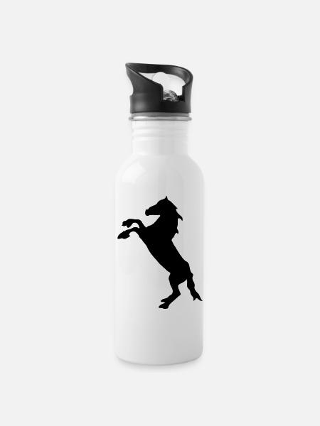 Con - Water bottle with straw - white