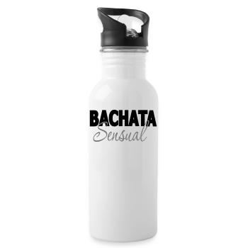 Bachata Sensual - Chemise de danse Bachata - Gourde avec paille intégrée - blanc - Droite
