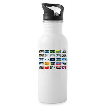 Dead Tapes - Water bottle with straw - white - Right