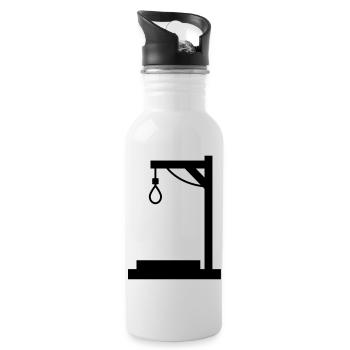 galgen___f1 - Trinkflasche mit integriertem Trinkhalm - Weiß - Rechts