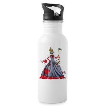 Reine de Coeur - Gourde avec paille intégrée - blanc - Droite