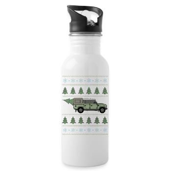 Defender Pickup - Baum - Trinkflasche mit integriertem Trinkhalm - Weiß - Rechts