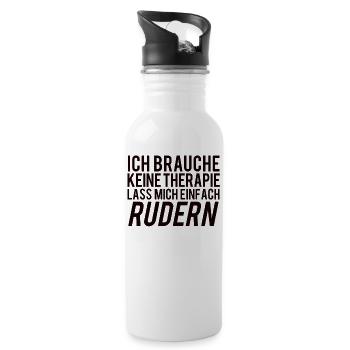 Rudern - Trinkflasche mit integriertem Trinkhalm - Weiß - Rechts