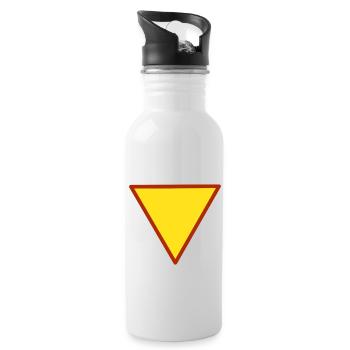 Superhero triangle - Water bottle with straw - white - Right