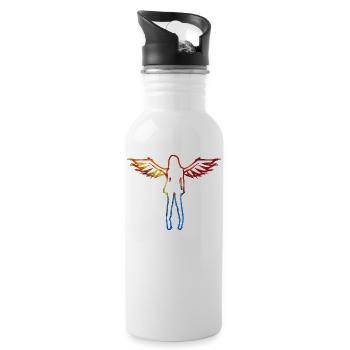 Engel2 - Trinkflasche mit integriertem Trinkhalm - Weiß - Rechts