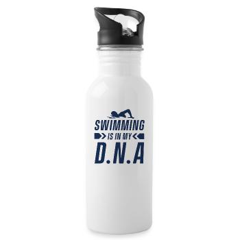 Swimming - Trinkflasche mit integriertem Trinkhalm - Weiß - Rechts