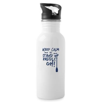 Stand Up Paddler - Water bottle with straw - white - Right