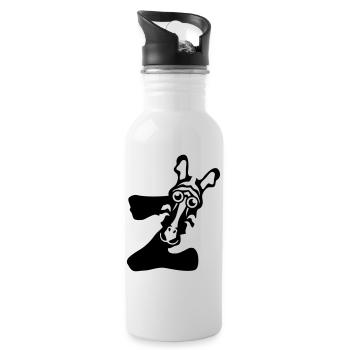 Zebrabuchstabe z Tiere - Trinkflasche mit integriertem Trinkhalm - Weiß - Rechts