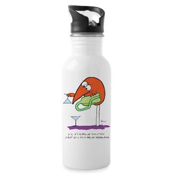 No solution no problem - Water bottle with straw - white - Right