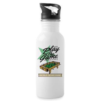 Foosball Foosball Soccer Foosball Soccer Gift - Water bottle with straw - white - Right
