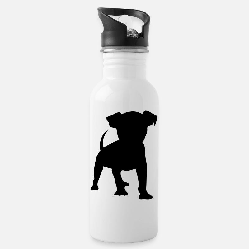 chihuahua - Water bottle with straw - white