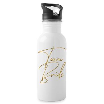 Team Bride - Water bottle with straw - white - Right