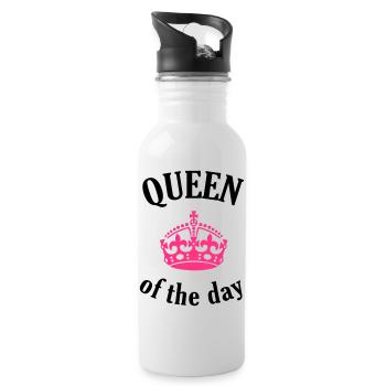 Queen of the day - Water bottle with straw - white - Right