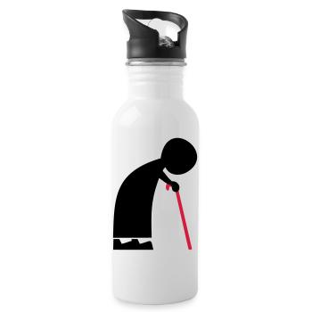 oma - Trinkflasche mit integriertem Trinkhalm - Weiß - Rechts
