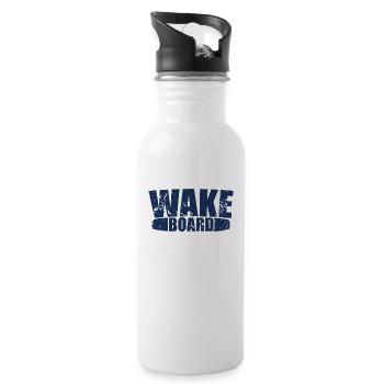 Wakeboarden - Trinkflasche mit integriertem Trinkhalm - Weiß - Rechts