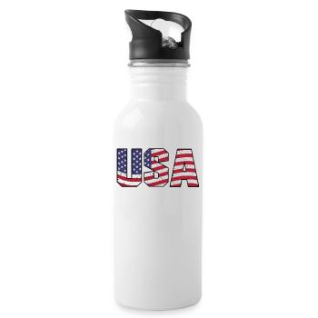 UNITED STATES - Water bottle with straw - white - Right