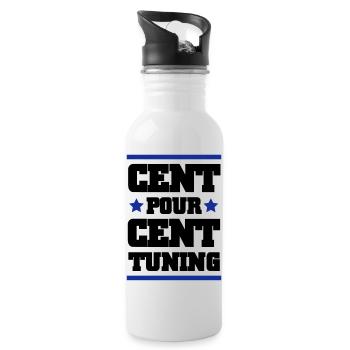 CENT POUR CENT TUNING - Gourde avec paille intégrée - blanc - Droite