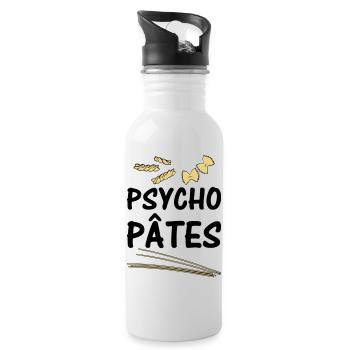 Psycho Pâtes - Gourde avec paille intégrée - blanc - Droite