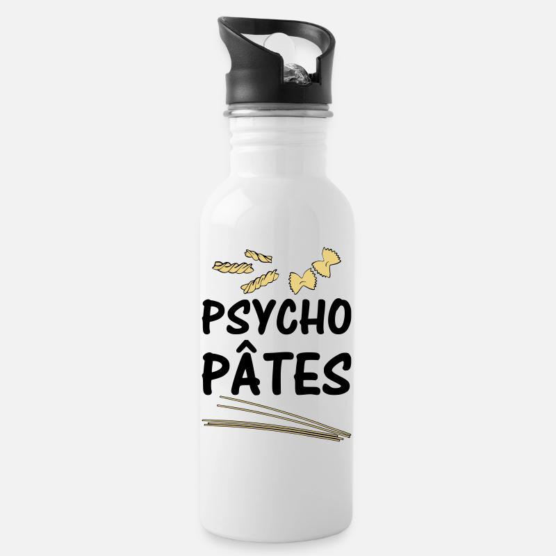 Psycho Pâtes - Gourde avec paille intégrée - blanc