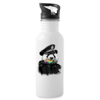 LOLLYPOP COP - Trinkflasche mit integriertem Trinkhalm - Weiß - Rechts