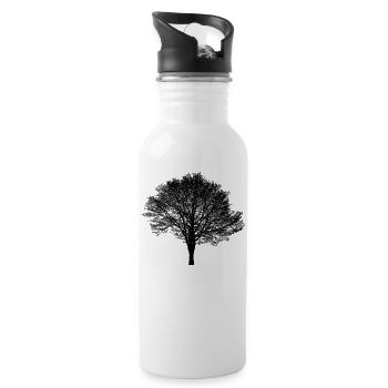 Baum - Trinkflasche mit integriertem Trinkhalm - Weiß - Rechts