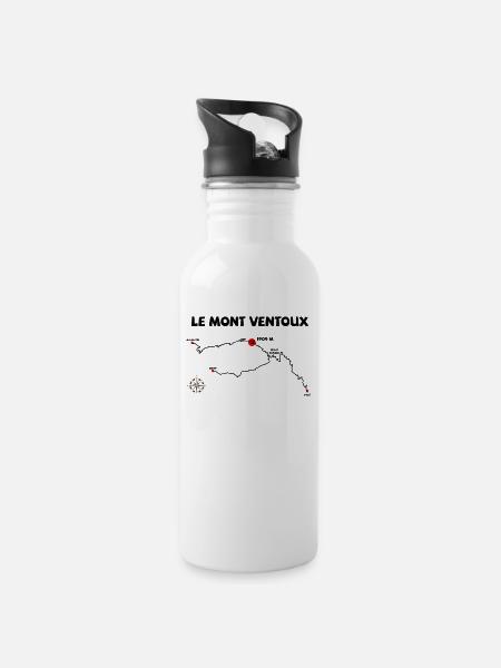 Cycling Le Mont Ventoux Serpentine France - Water bottle with straw - white
