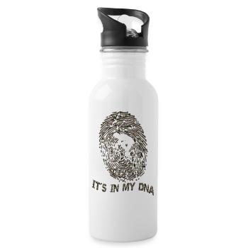 Fahrrad it s in my DNA - Water bottle with straw - white - Right