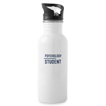 Psychologie - Trinkflasche mit integriertem Trinkhalm - Weiß - Rechts