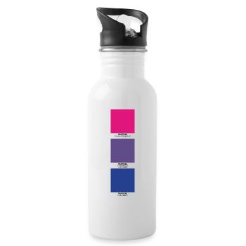 Bisexsual - Water bottle with straw - white - Right