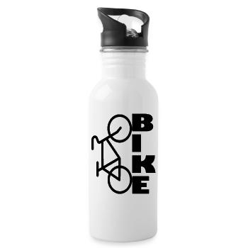 Cooles bike - Trinkflasche mit integriertem Trinkhalm - Weiß - Rechts