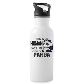 Panda - Water bottle with straw - white - Right