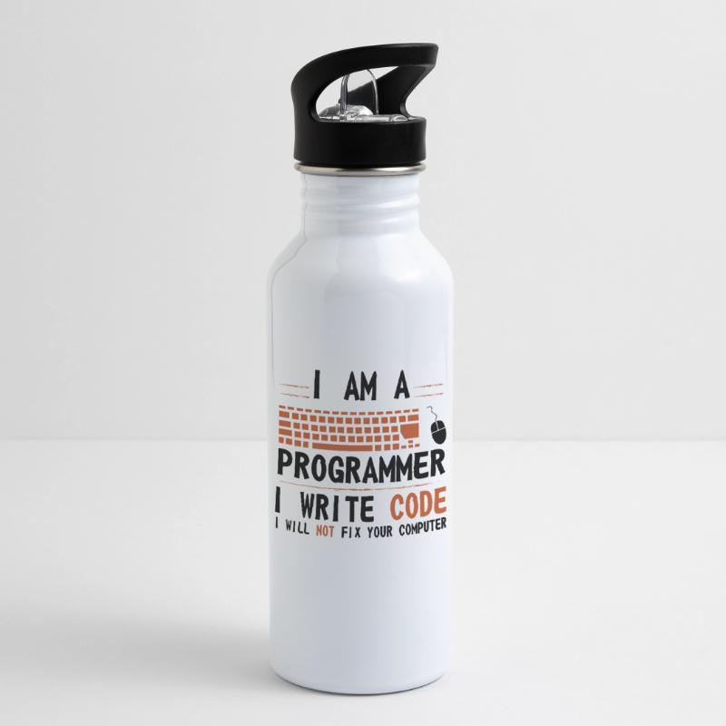 Programmer Water bottle with straw